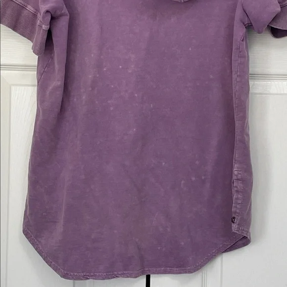 Sew In Love Purple Tye Dye Mint Hooded Short Sleeve Hooded Top Womens Size 1X - Picture 9 of 9
